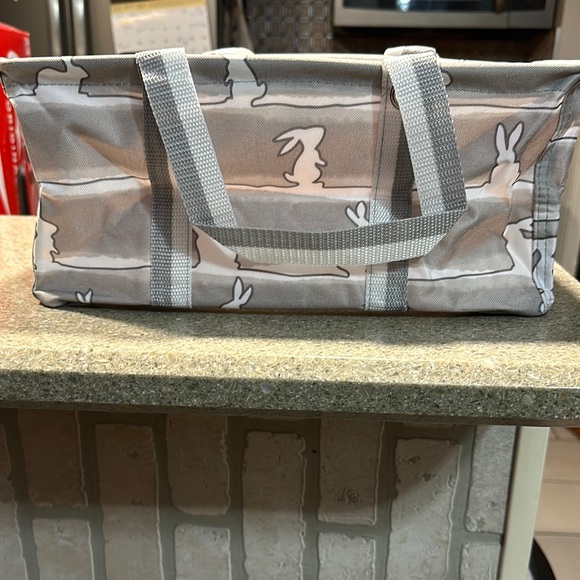 NTW- Thirty-one Spring Bunnies Tiny Utility Tote - Picture 4 of 6